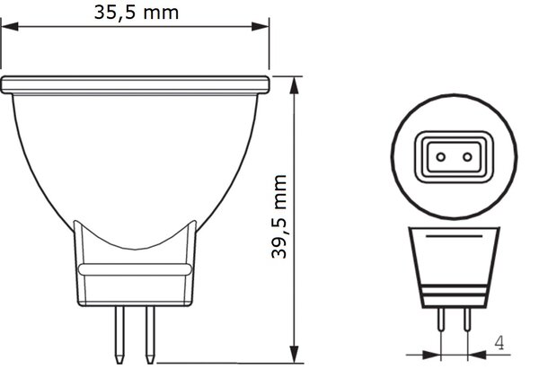 CorePro LED spot 2.3-20W 827 MR11 36D LED Žárovka 2,3W 184lm