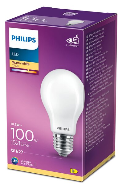 LED žárovka Philips Classic LEDBulb ND 100W A60 827 FR 10,5W 1521lm 2700K