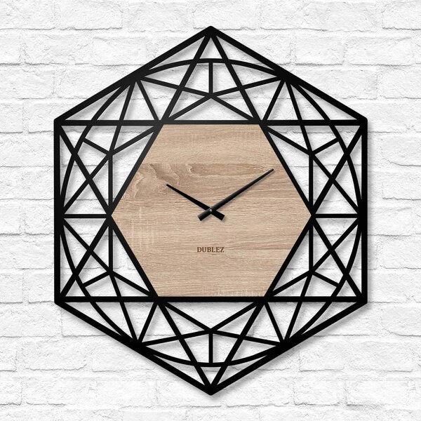 DUBLEZ | Geometrické hodiny na stěnu - Polygón