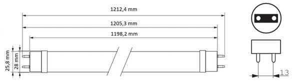 LED trubice Philips MASTER LEDtube Value 1200mm HO 840 T8 14W 2100lm 4000K