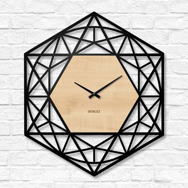 DUBLEZ | Geometrické hodiny na stěnu - Polygón