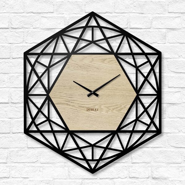 DUBLEZ | Geometrické hodiny na stěnu - Polygón