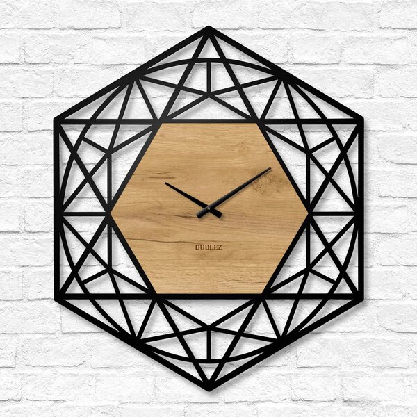 DUBLEZ | Geometrické hodiny na stěnu - Polygón
