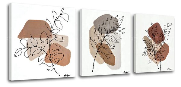 Obraz na plátně LISTY - 60x20 cm