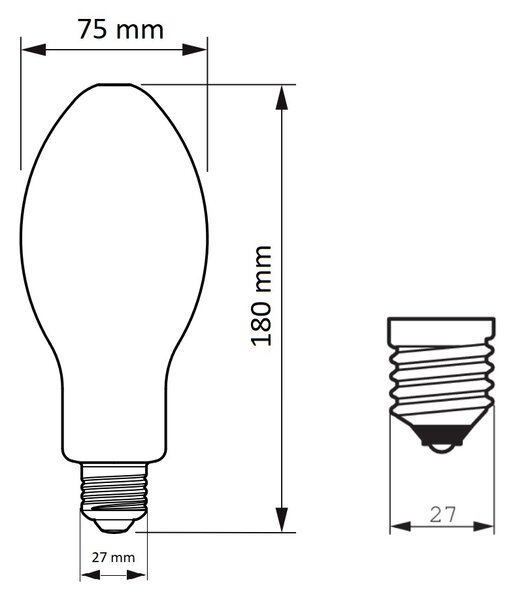 LED žárovka Philips TForce Core LED HPL 18W E27 830 FR 3000lm 3000K