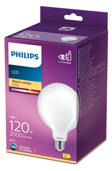 LED žárovka Philips Classic 120W G120 E27 WW FR ND 13W 2000lm