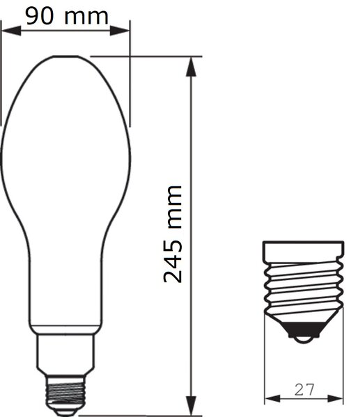 LED žárovka TForce Core LED HPL 26W E27 830 FR 4000lm