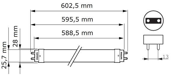 CorePro LEDtube 600mm 8W 840 T8 LED Trubice 8W 800lm