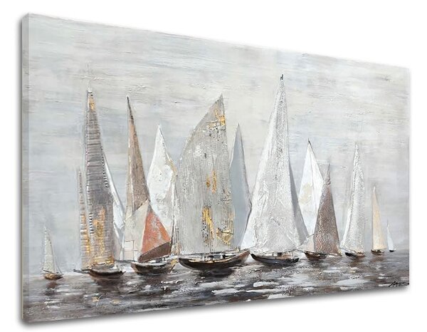 Obraz na plátně PLACHETNICE NA MOŘI 1 kus - 80x40 cm