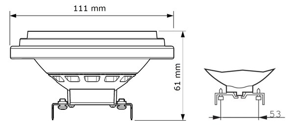 MASTER ExpertColor 10.8-50W 927 AR111 40D LED Žárovka 10,8W 600lm