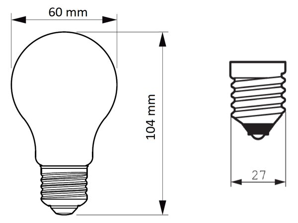 CorePro LEDBulb ND 4.3-40W E27 A60 827 CL G LED Žárovka 4,3W 470lm
