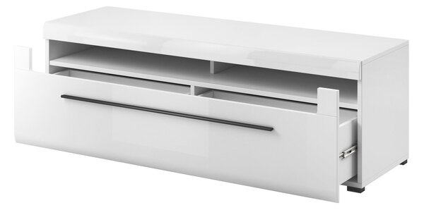 TV stolek Tashia Typ 40 (bílá + vysoký lesk bílý)