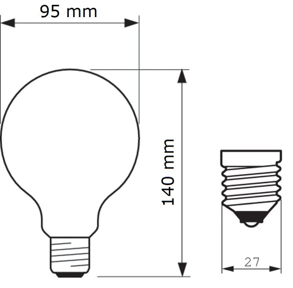 CorePro LEDBulb ND 7-60W E27 G93 827 CL G LED Žárovka 7W 806lm