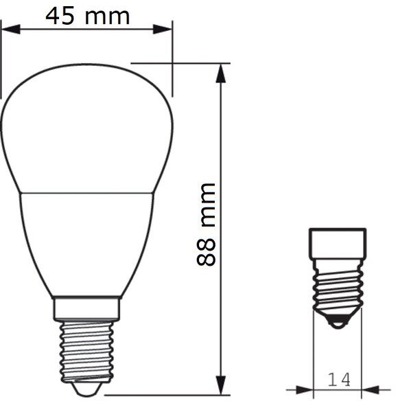CorePro lustre ND 5-40W E14 840 P45 FR LED Žárovka 5W 470lm