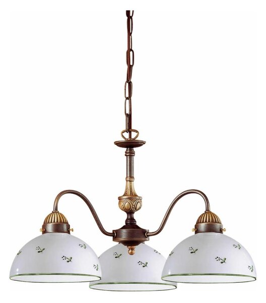 Kolarz 731.83.20 - Lustr na řetězu NONNA 3xE27/75W/230V zelená