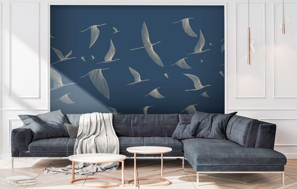 Fototapeta Skupina letících ptáků, Designové fototapety na zeď, Populární fototapety, u94616 - Tapeko.co.cz