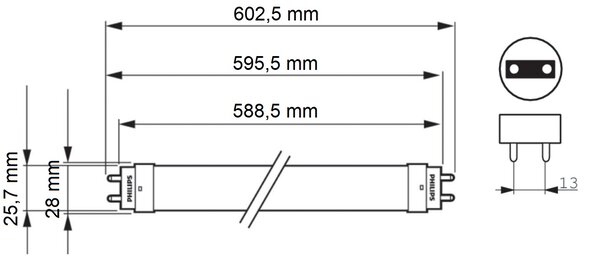 Ecofit LEDtube 600mm 8W 865 T8 LED Trubice 8W 800lm