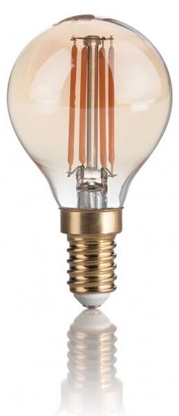 LAMPADINA VINTAGE LED filamentová žárovka E14 P45 4W 300lm 2200K nestmívatelná, jantarová