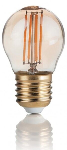 LAMPADINA VINTAGE LED filamentová žárovka E27 P45 4W 380lm 2200K nestmívatelná, jantarová