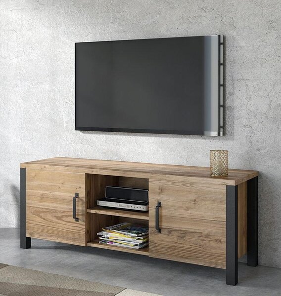 TV stolík Oralee Typ 41 (smrk + černá matná). Akce -16%