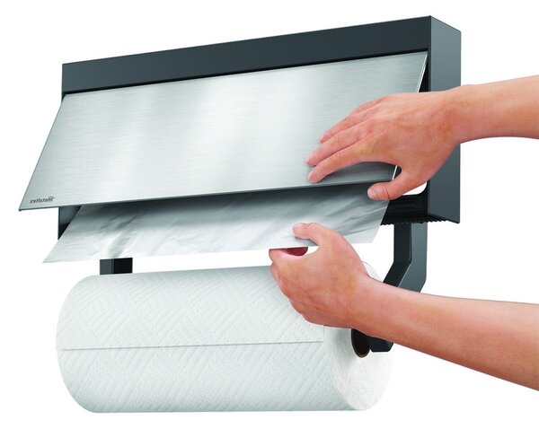 Nástěnný držák na kuchyňské role a fólie Metaltex Tango Inox
