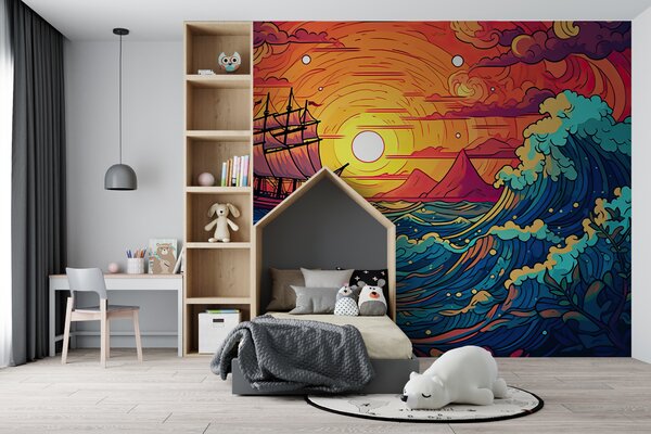 Fototapeta Loď v oceánu, Přírodní fototapety, Populární fototapety, u94728 - Tapeko.co.cz