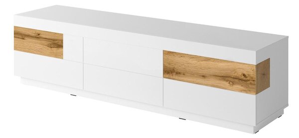TV stolek Stacey Typ 40 (dub + bílý vysoký lesk)