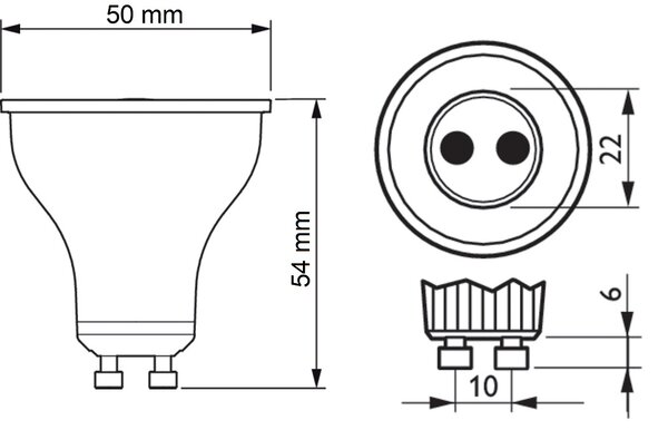 MASTER LEDspot 2.4-50W GU10 ND 830 EEL B Žárovka 2,4W 380lm