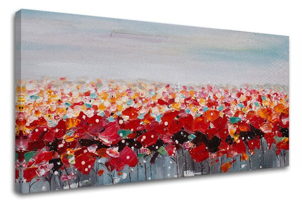 Obraz na plátně KVĚTINY 1 díl - 80x40 cm