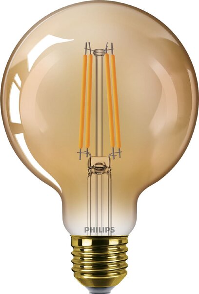LED filament žárovka E27 G95 3,1W (25W) 250lm 1800K nestmívatelná, jantarová