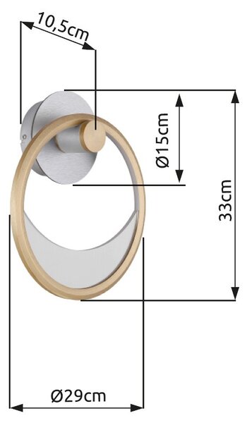 Globo GLB67333-16W LED nástěnné svítidlo UMBRA | 16W integrovaný LED zdroj | 628lm | 3000K