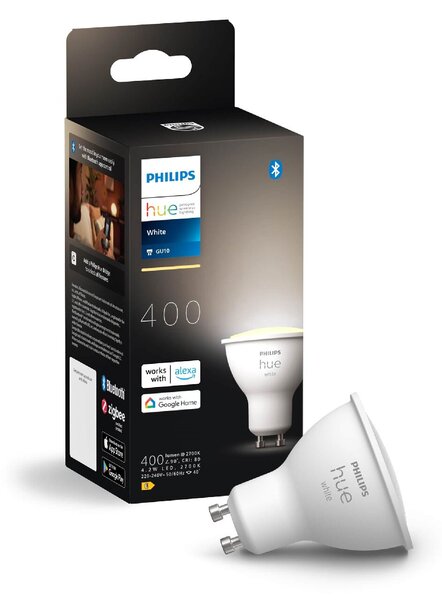Hue White LED žárovka GU10 4,2W 400lm 2700K CRI80 IP20