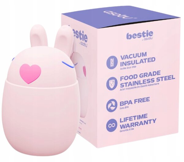 Dětská termoska na jídlo Asobu Bestie Foodie 0,6 l - bunny (králíček)