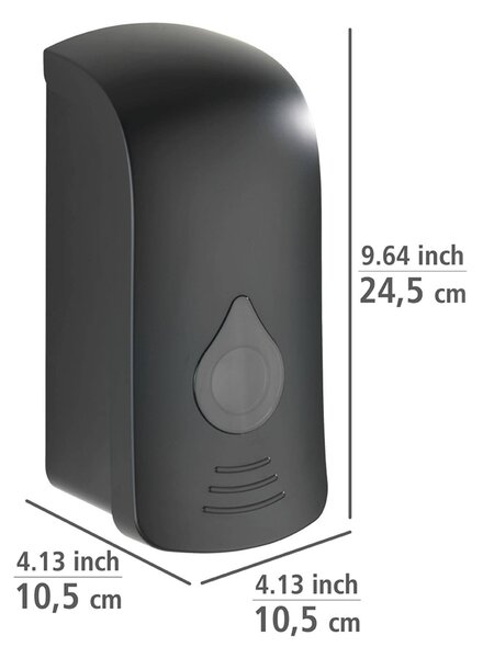 Dávkovač tekutého mýdla a dezinfekce RANERA, černá, 740 ml, Wenko