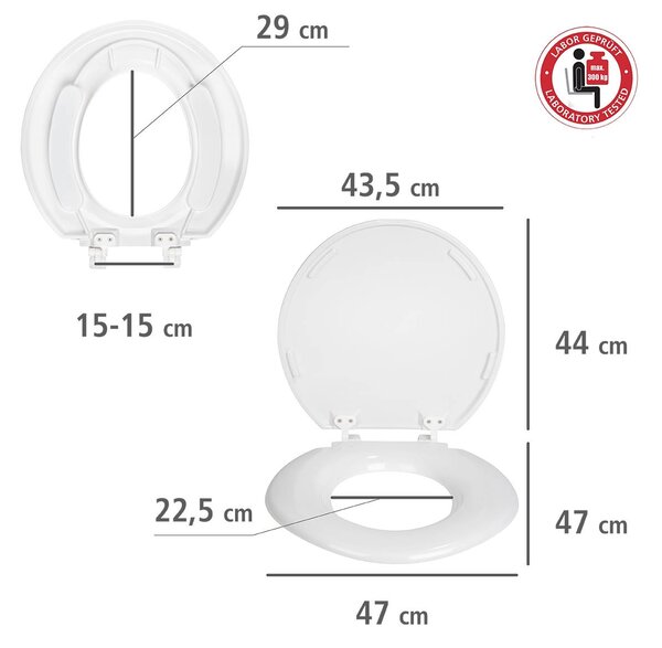 WC sedátko TORINO, duroplast, XXL, WENKO