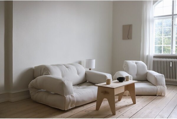 Bílobéžová pohovka 140 cm Hippo - Karup Design