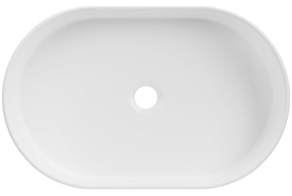 Invena Glamour Trend, oválné umyvadlo na desku 500x325x122 mm, bílá lesklá, INV-CE-63-W01-L