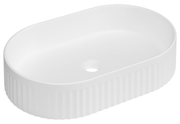 Invena Glamour Trend, oválné umyvadlo na desku 500x325x122 mm, bílá lesklá, INV-CE-63-W01-L