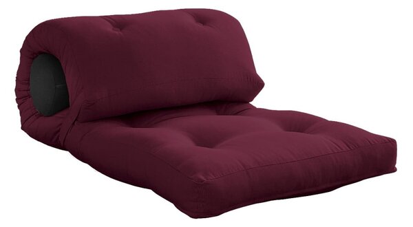 Vínová futonová matrace 70x200 cm Wrap Bordeaux/Dark Grey – Karup Design
