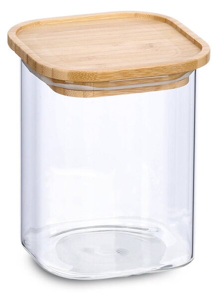 Dóza s bambusovým víkem, 900 ml, 11 x 11 x 13,6 cm