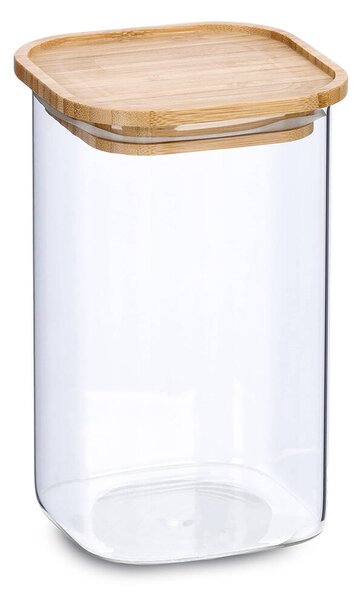 Dóza s bambusovým víkem, 1400 ml, 11 x 11 x 17,7 cm