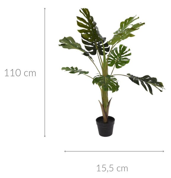 Umělá rostlina MONSTERA, výsoká, 110 cm