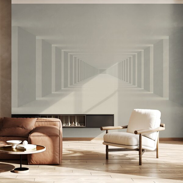 Fototapeta Dlouhá bílá místnost se sloupy, 3D fototapety, Populární fototapety, u95066 - Tapeko.co.cz
