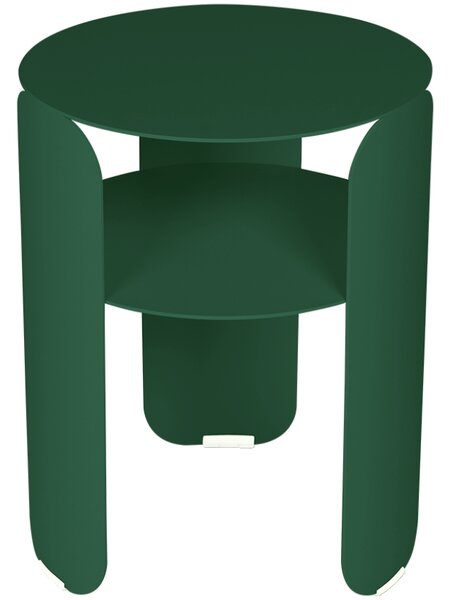 Tmavě zelený kovový zahradní odkládací stolek Fermob Bebop 35 cm