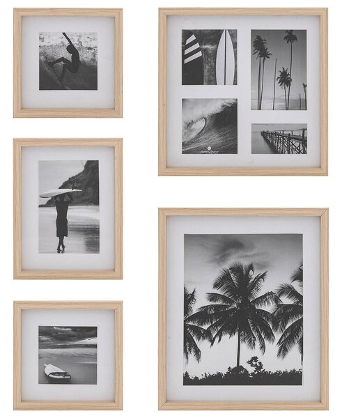 Sada rámečků na fotografie barva dub ERIN, 5 rámečků různých velikostí