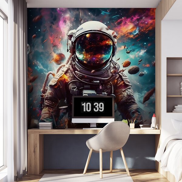 Fototapeta Astronaut ve vesmíru s velkou helmou, Dětské fototapety, Populární fototapety, u95147 - Tapeko.co.cz
