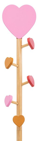 Stojanový věšák pro děti LOVE, háčky srdíčka, 135 cm