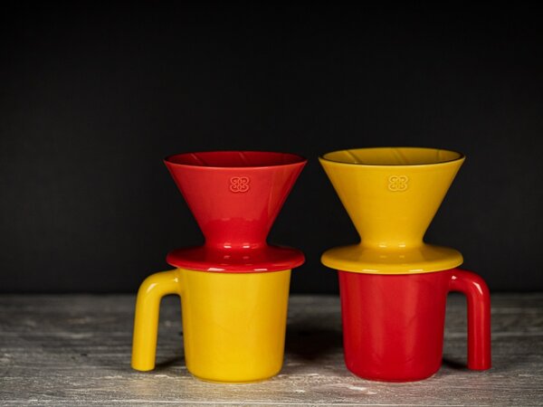 Zvýhodněný balíček - dripper+hrnek Barva dripperu: Ecru, Barva hrnku: Černá matná