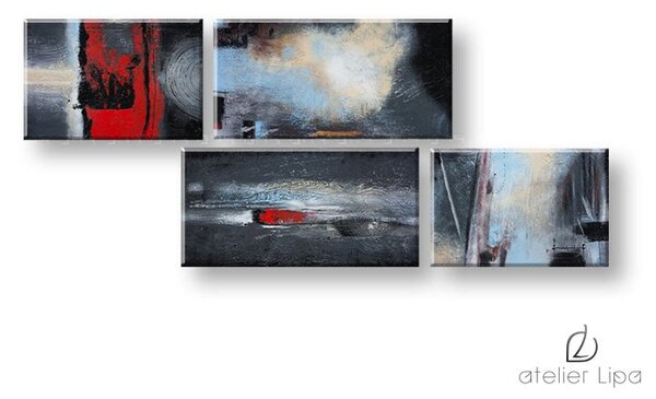 Autorská reprodukce na plátně ABSTRAKT - 140x60 cm