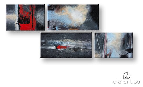 Autorská reprodukce na plátně ABSTRAKT - 140x60 cm